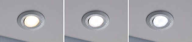 PAULMANN HomeSpa LED vestavné svítidlo Calla 3ks sada výklopné IP65 90mm 30° 3x5W 230V CCT matný chrom