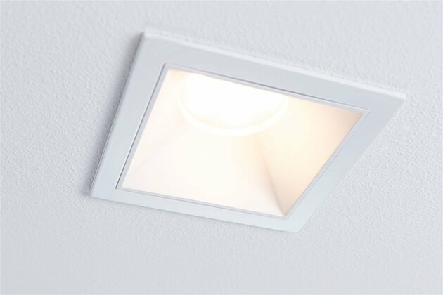 PAULMANN LED vestavné svítidlo 3-krokové-stmívatelné Cole Coin IP44 hranaté 88x88mm Coin 6W 230V stmívatelné 2700K bílá