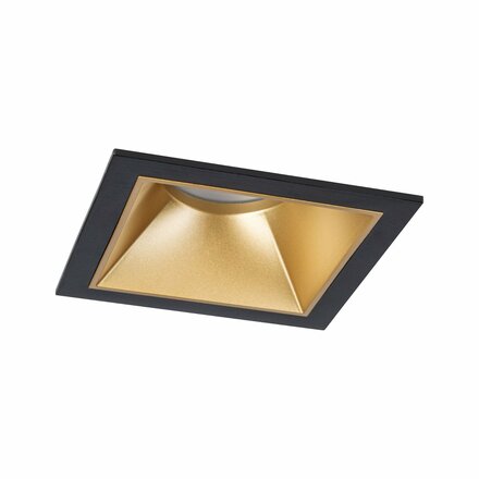 PAULMANN LED vestavné svítidlo 3-krokové-stmívatelné Cole Coin IP44 hranaté 88x88mm Coin 6W 230V stmívatelné 2700K černá/zlatá mat