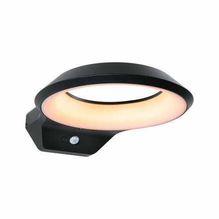 PAULMANN LED venkovní nástěnné svítidlo Anela pohybové čidlo neláká hmyz IP44 245x309mm 2200K 12W 230V antracit hliník