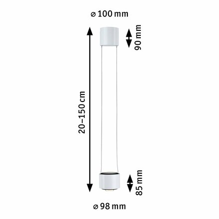 PAULMANN URail LED závěs Aldan 1-ramenné 1x8,5W bílá/černá stmívatelné 949.71