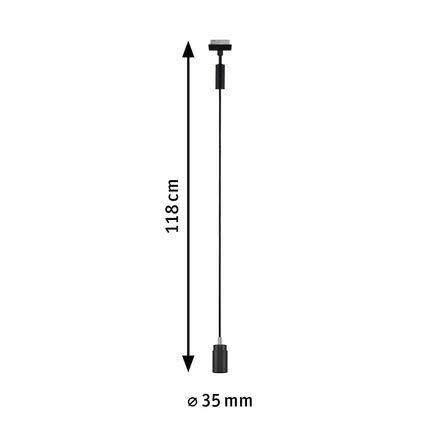 PAULMANN URail závěs Runa GU10 max. 10W 230V černá mat