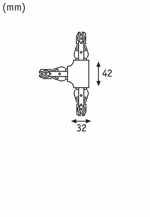 PAULMANN URail spojka T 104x62mm max. 1000W bílá