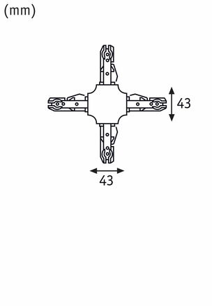 PAULMANN URail spojka X 104x104mm max. 1000W bílá