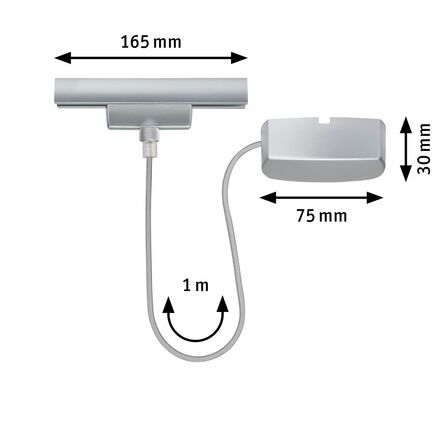 PAULMANN URail napájecí kabel 1m max. 100W matný chrom