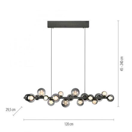 PAUL NEUHAUS LED závěsné svítidlo PURE E-Popup šedá elektrické 2700-5000K PN 2557-15