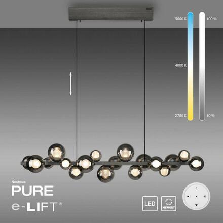 PAUL NEUHAUS LED závěsné svítidlo PURE E-Popup šedá elektrické 2700-5000K PN 2557-15