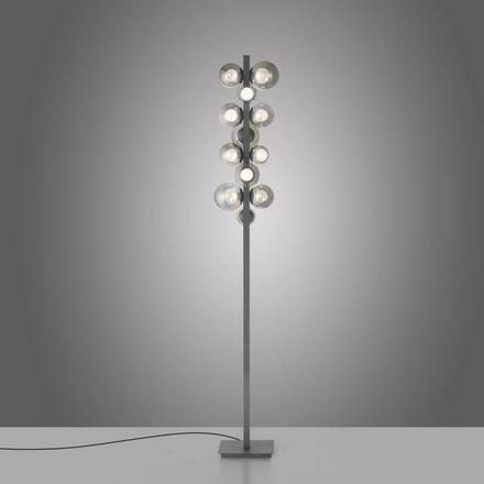 PAUL NEUHAUS LED stojací svítidlo PURE Popup šedá stmívatelné kouřové sklo CCT 2700-5000K PN 557-15