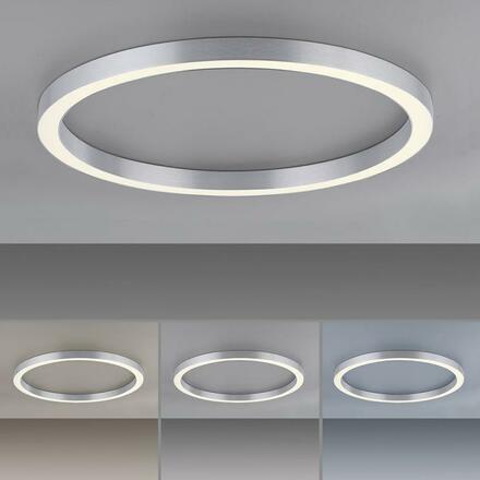 PAUL NEUHAUS LED stropní svítidlo PURE-LINES hliník 70x70 CCT dálkový ovladač 2700-5000K PN 6306-95