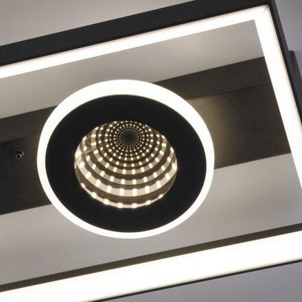 PAUL NEUHAUS LED stropní svítidlo černé zrcadlová iluze tunelového efektu 2700-5000K PN 6853-18