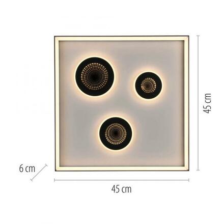 PAUL NEUHAUS LED stropní svítidlo černé stmívatelné dálkový ovladač CCT tunelový efekt 2700-5000K PN 6856-18