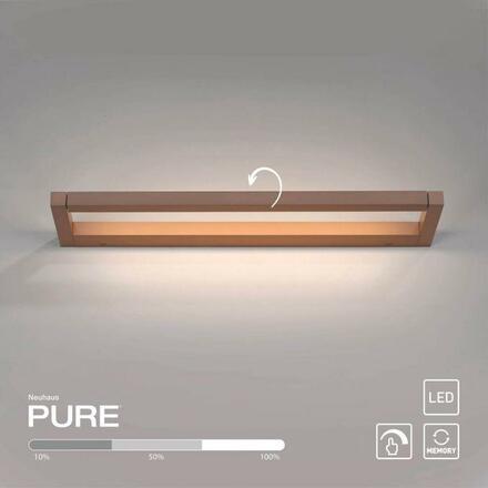 PAUL NEUHAUS LED nástěnné svítidlo PURE Puro bronz otočné dotykový stmívač 3000K PN 9113-97