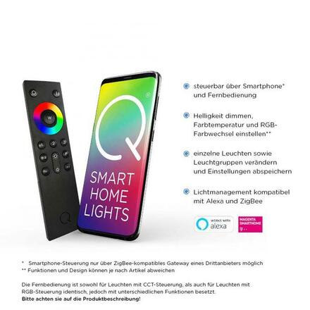 PAUL NEUHAUS Q-AMIN, LED venkovní nástěnné svítidlo, Smart Home RGB+2700K PN 9700-13