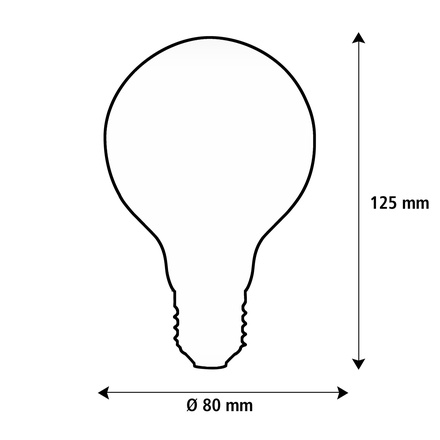 Segula 55681 LED koule 80 čirá E27 6,5 W (51W) 650 Lm 2.700 K