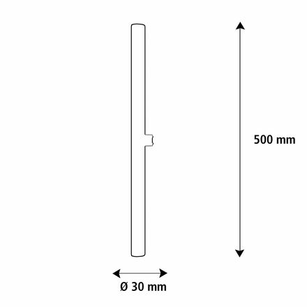 Segula 55108 LED lineární lampa 500 mm rippled čirá S14d 5 W (32 W) 520 Lm 2200 K