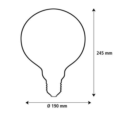 Segula 55121 LED Illusion Globe 188 2tones černá čirá E27  6 W (24 W) 240 Lm 1900 K