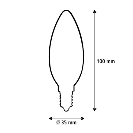 Segula 55241 LED svíčka stmívaní do teplé čirá E14 3,2 W (26 W) 270 Lm 2.000-2.700 K