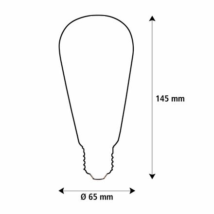 Segula 55275 LED rustika dlouhá vlákna zlatá E27 5 W (35 W) 400 Lm 2200 K