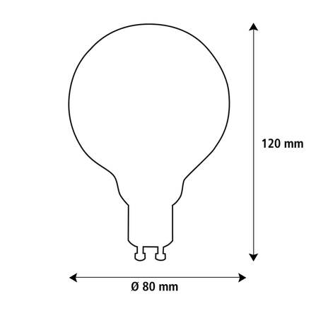 Segula 55357 LED Globe 80 GU10 čirá GU10 5 W (35 W) 400 Lm 2200 K