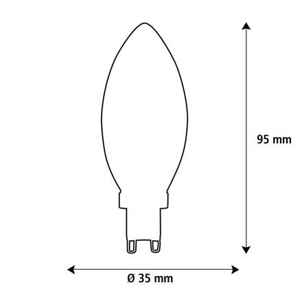 Segula 55731 LED svíčka G9 čirá G9 3 W (26 W) 260 Lm 2200 K