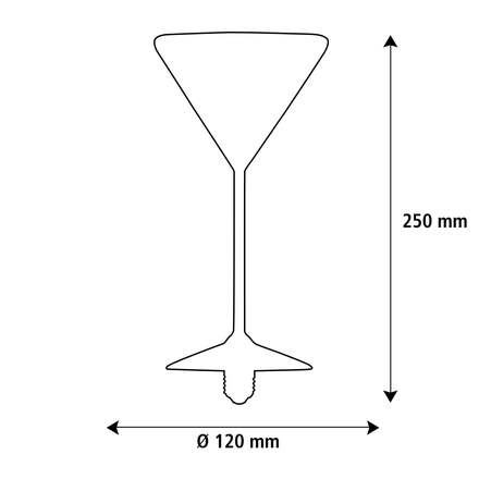 Segula 55460 LED Floating Martini čirá E27  6 W (48 W) 600 Lm 2200 K