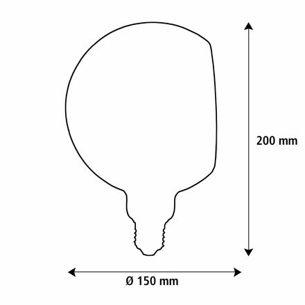 Segula 55032 LED Floating Globe 150 90d kouřová šedá E27  6 W (26 W) 260 Lm 1900 K