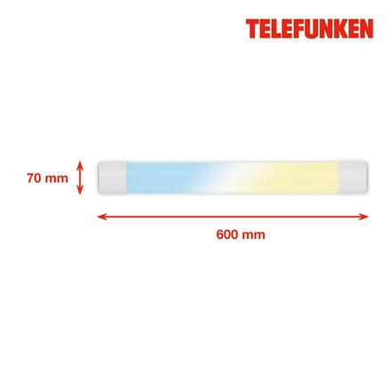 BRILONER TELEFUNKEN LED CCT skříňkové svítidlo 60 cm 18W 2100lm bílé TF 202506TF