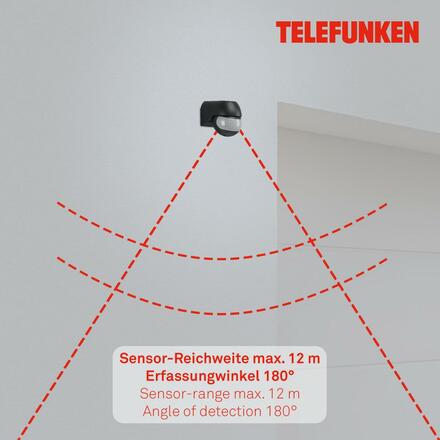 BRILONER TELEFUNKEN pohybové čidlo 7,7 cm černá TF 306405TF