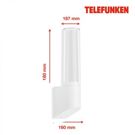 BRILONER TELEFUNKEN LED venkovní svítidlo 33,2 cm 8W 850lm bílé TF 311306TF