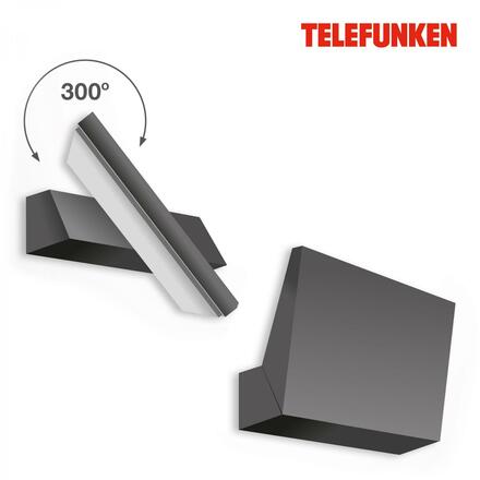 BRILONER TELEFUNKEN LED venkovní svítidlo 17,2 cm 10W 1200lm černá TF 312605TF