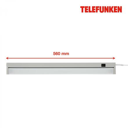 BRILONER TELEFUNKEN LED skříňkové svítidlo, 55 cm, 8,5 W, titan TF 600104TF
