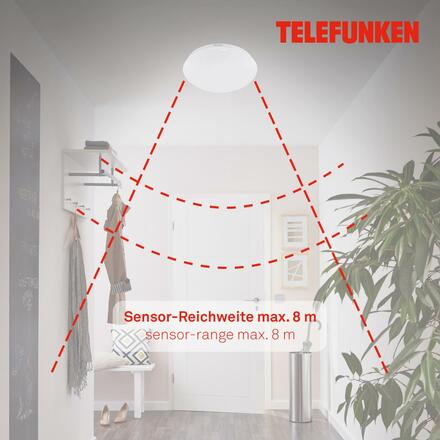 BRILONER TELEFUNKEN LED stropní svítidlo, pr. 27,8 cm, 15 W, bílé TF 601206TF