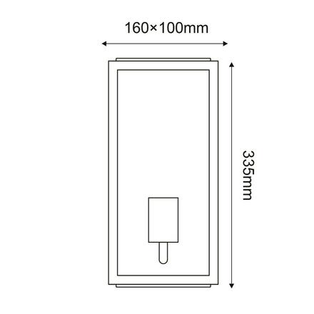 ACA Lighting Garden Wall venkovní nástěnné svítidlo CELIA1WBK