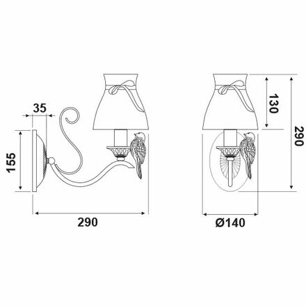 ACA Lighting Textile nástěnné svítidlo EG166081WW