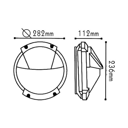 ACA Lighting Garden Wall venkovní nástěnné svítidlo HI5171W