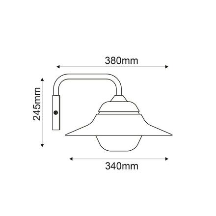 ACA Lighting Garden Wall venkovní nástěnné svítidlo JULIE1WBK