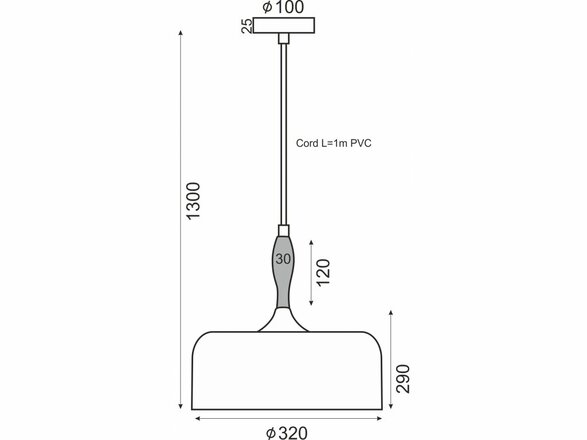 ACA Lighting Vintage závěsné svítidlo KS1513P321WH