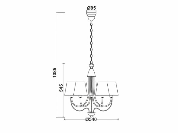 ACA Lighting Textile závěsné svítidlo DL11815PB