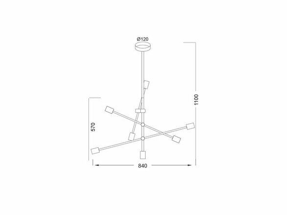 ACA Lighting Vintage závěsné svítidlo OD680107BR