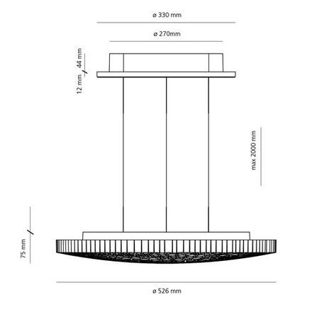 Artemide Calipso závěsné 3000K - Bluetooth 0213010APP