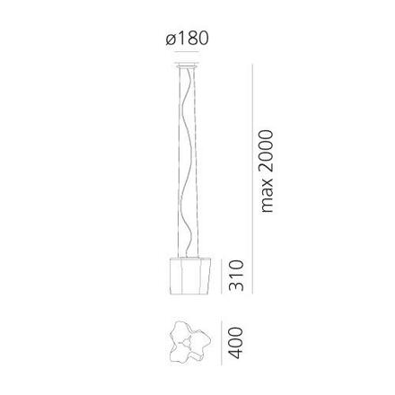 Artemide LOGICO závěs.SINGOLO žárovk.hedváb. povrch 0453020A