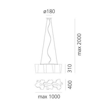 Artemide Logico závěsné 3 In Linea - fumé difuzor 0455010A