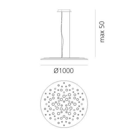 Artemide Silent Field 2.0 - přímé + nepřímé - 3000K - Bluetooth - černá 1013030APP