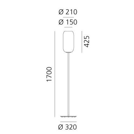 Artemide Gople stojací lampa - měď 1410040A