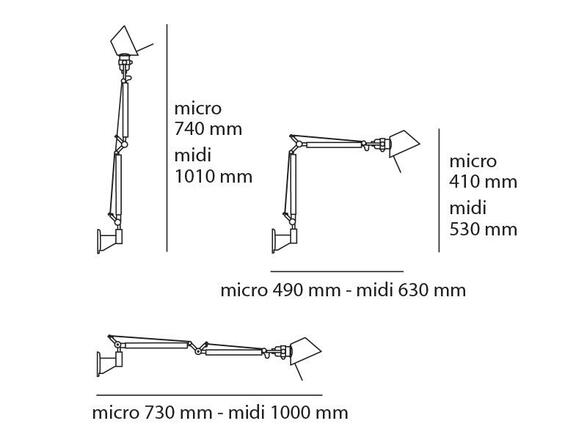 Artemide TOLOMEO MICRO žárovkoví těleso lampy oranžová bez podstavce A010960