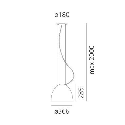 Artemide NUR MINI GLOSS závěs.  halogen 150W bílá A244900