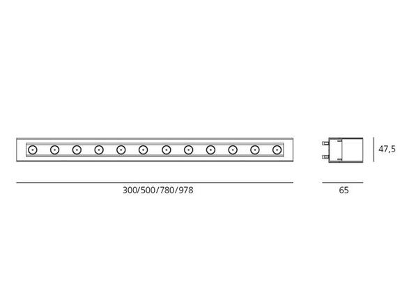 Artemide LineaLed osvětlení stěny 8,5W - 28d 3000K NL1732025K0