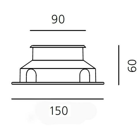 Artemide Ego 90 Flat pochozí hliník 24d 3000K  čtverec T40005FLW00