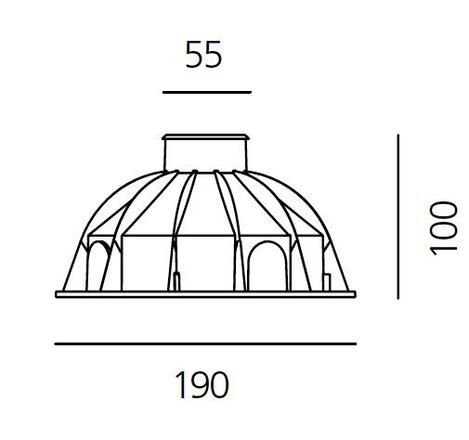 Artemide Ego 55 pochozí hliník 32d 3000K čtverec T4001WFLW00