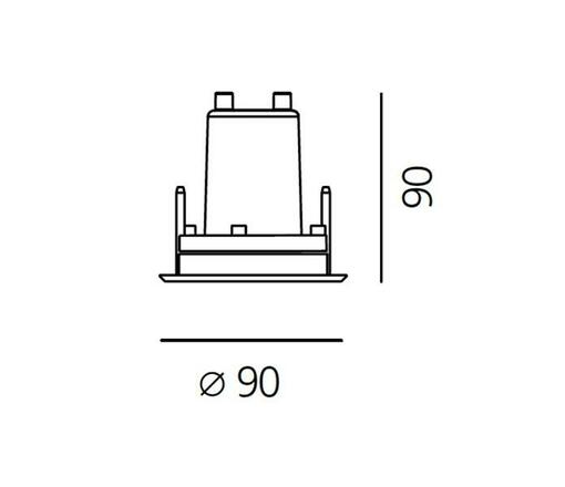 Artemide Ego 90 downlight kruh 10d 3000K hliník IK10 T4083SPW00